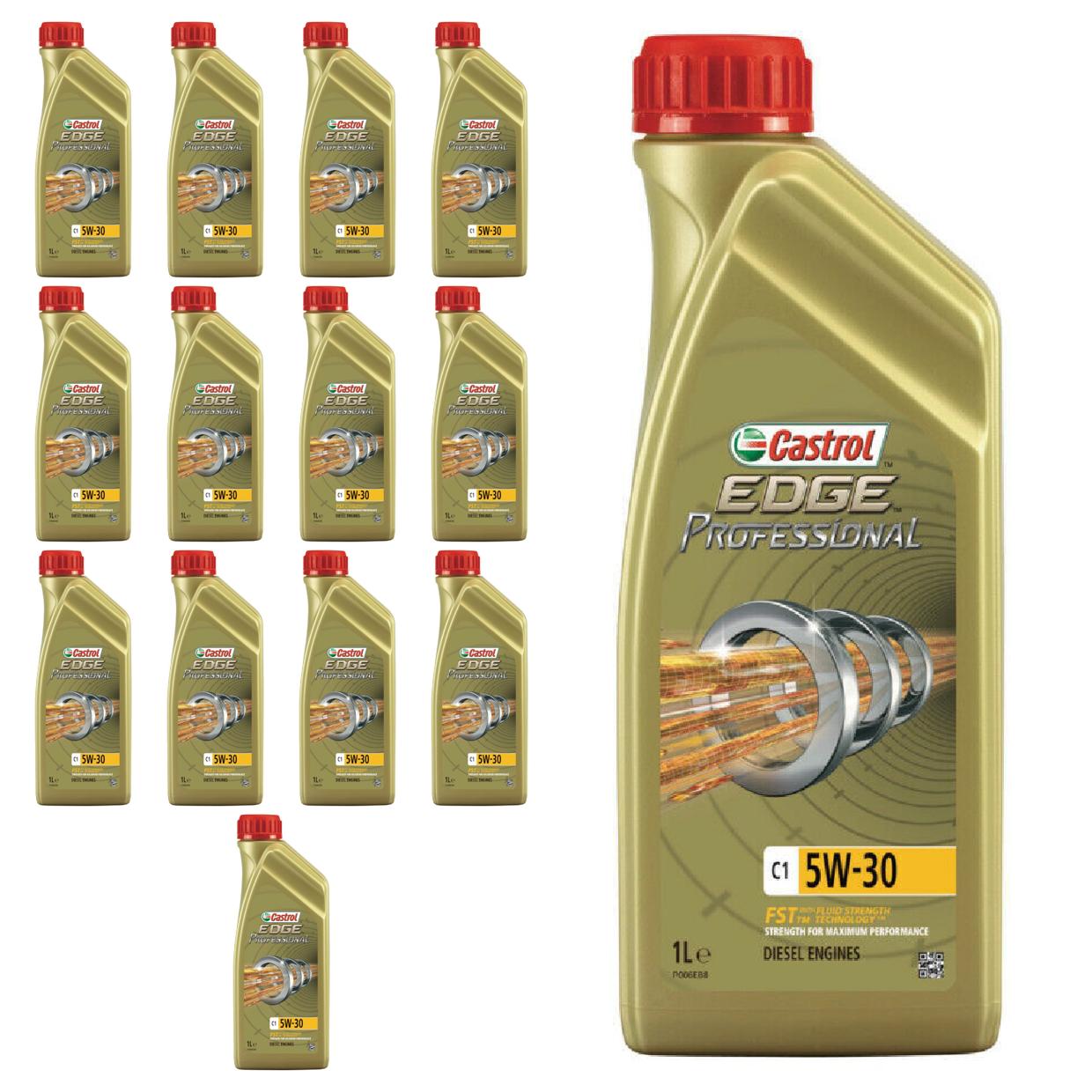 Kit c/ 14L Óleo de Motor Edge Professional C1 5W30 - 3435580 - Castrol