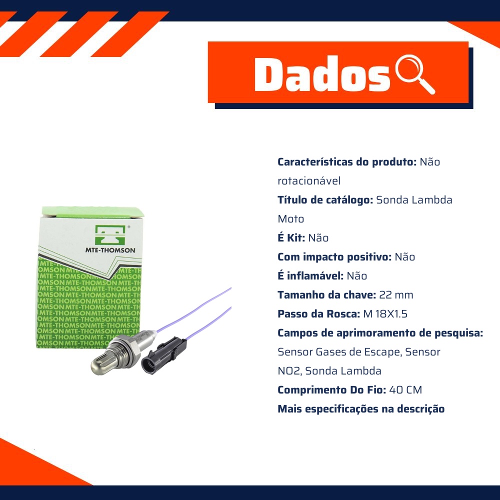 Sonda Lambda Convencional - MTE - 7810.12.040