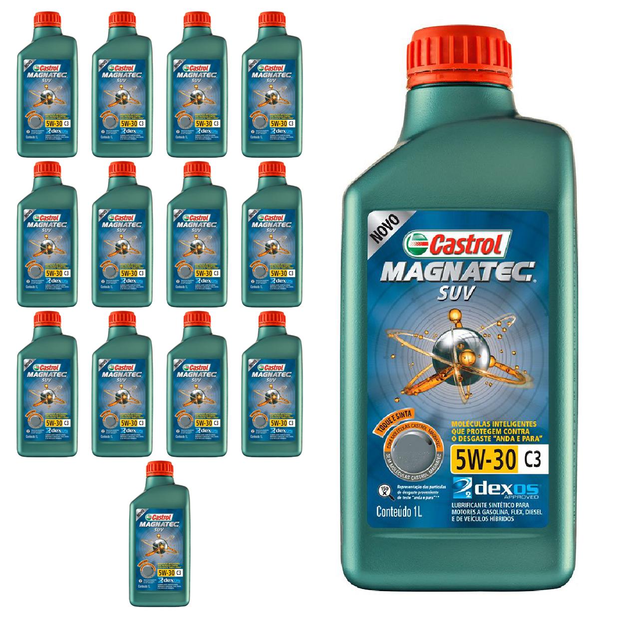 Kit c/ 14L Óleo de Motor Magnatec SUV 5W30 C3 - 3430831 - Castrol