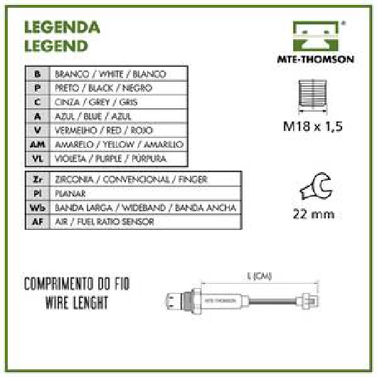 Sonda Lambda Convencional - MTE - 7816.30.091