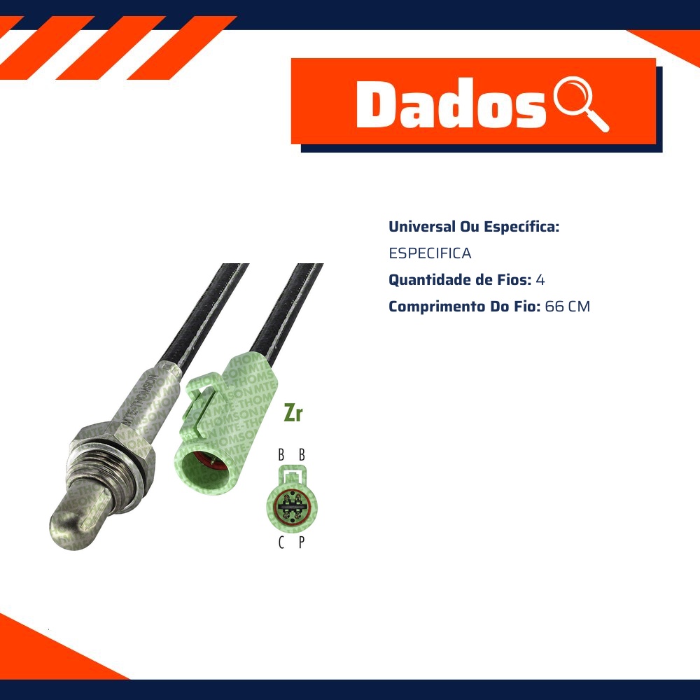 Sonda Lambda Convencional - MTE - 7820.40.066