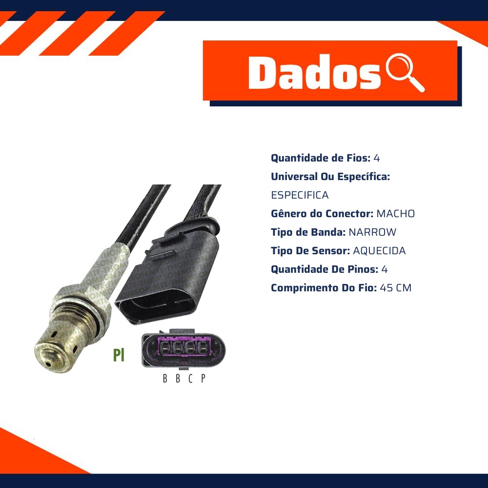 Sonda Lambda Planar - MTE - 8877.40.045