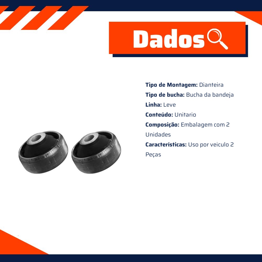 Par Bucha Traseira da Bandeja Dianteira para Chevrolet Corsa - Monroe Axios - 011.1509