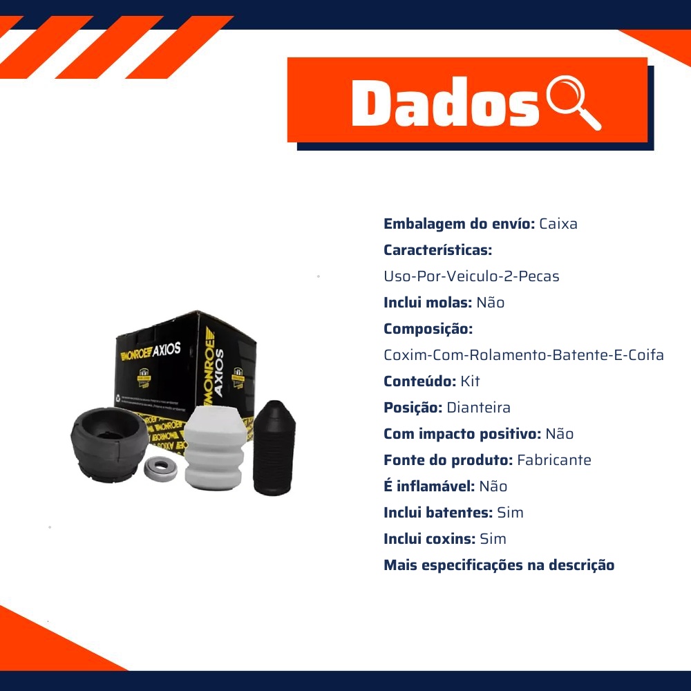 Kit do Amortecedor Dianteiro - Monroe Axios - 044.1487