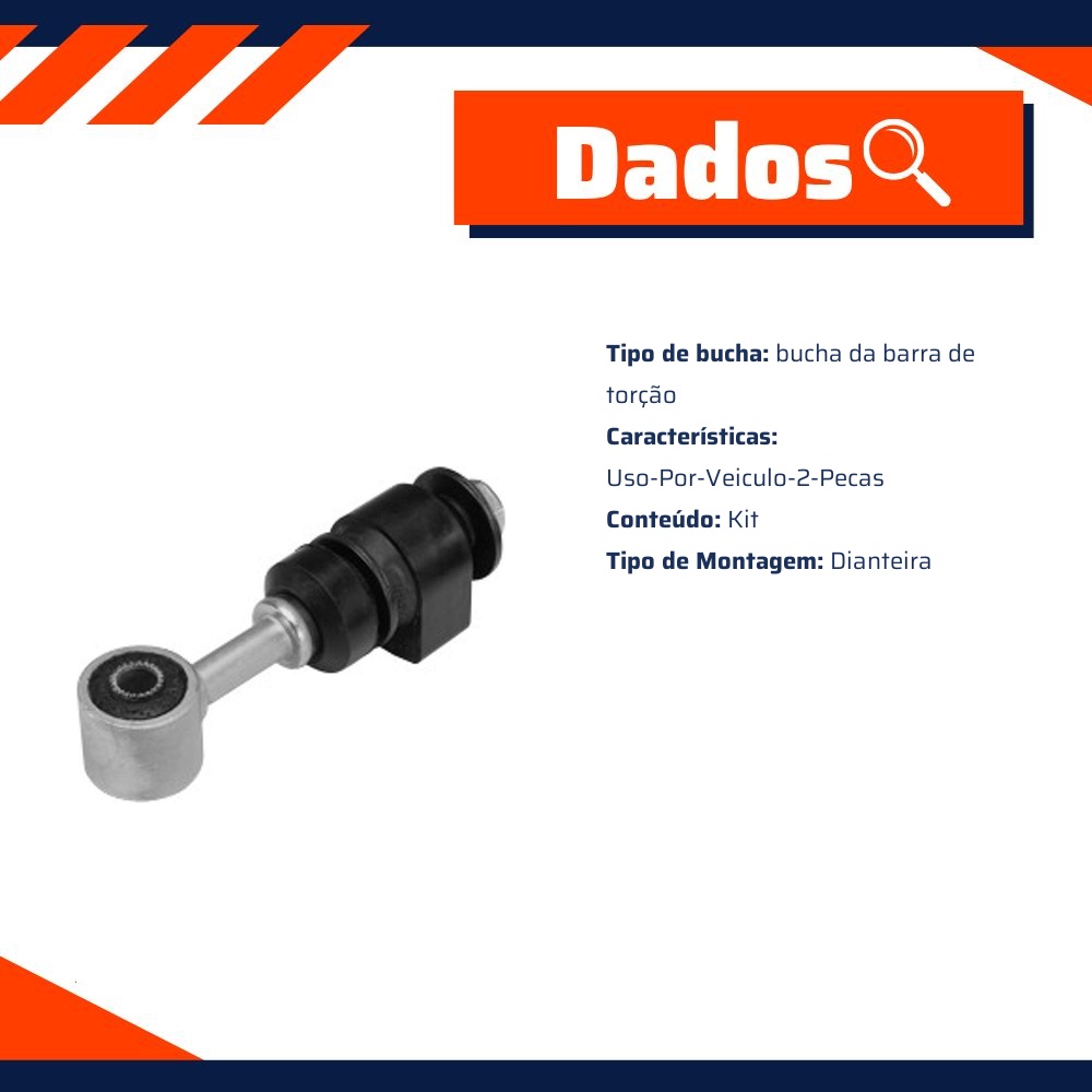 Kit de Bieleta da Barra de Torção Dianteira para Chevrolet Blazer e S10 - Monroe Axios - 031.1199