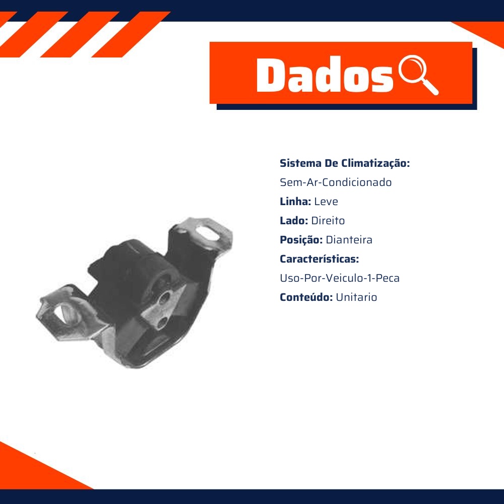 Coxim do Motor Dianteiro Direito - Monroe Axios - 021.0908