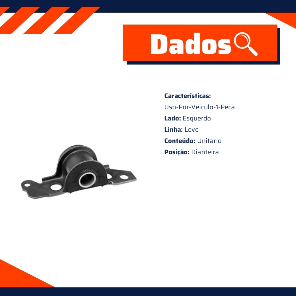 Coxim Traseiro da Bandeja Dianteira para Fiat Palio - Monroe Axios - 021.1698