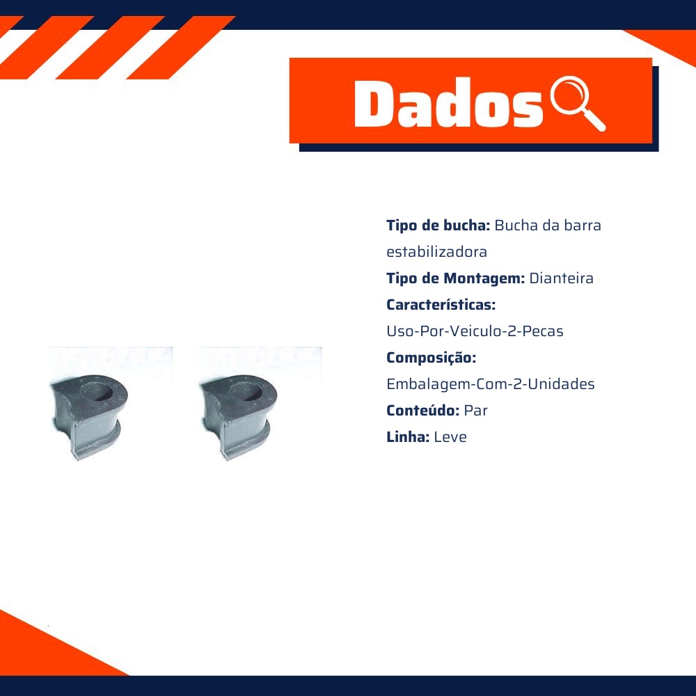 Par Bucha Barra Estabilizadora Dianteira Axios 541.5490 BR18354105490 - Monroe Axios - 541.5490
