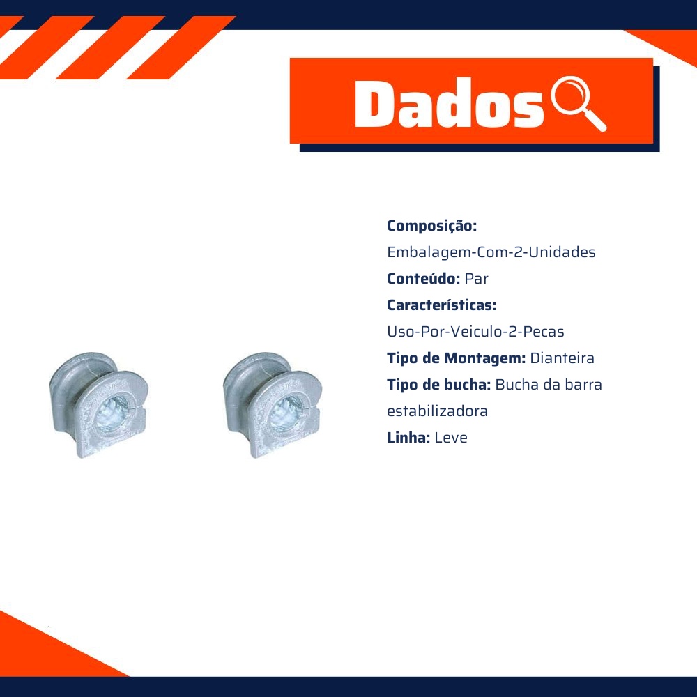 Par de Bucha da Barra Estabilizadora Dianteira para Ford Ranger - Monroe Axios - 544.5499