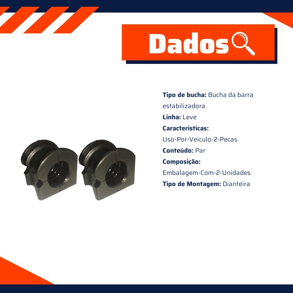 Par Bucha Barra Estabilizadora Dianteira Axios 544.5502 BR15554405502 - Monroe Axios - 544.5502