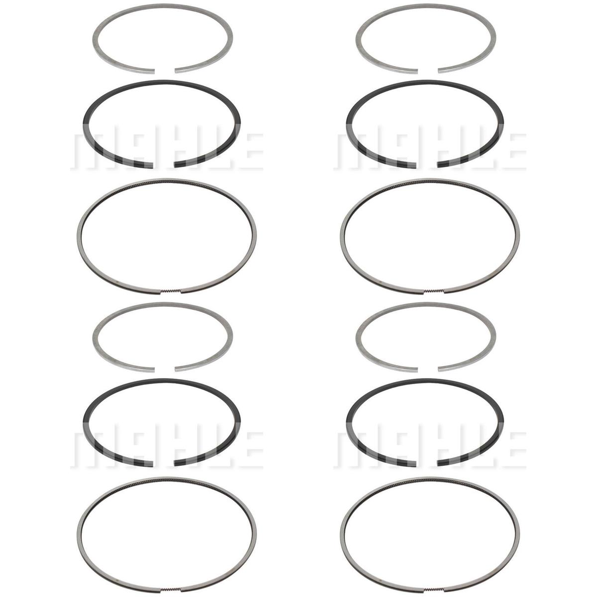 Jogo de Anéis do Pistão 1,00 4 Cilindros - Mahle Metal Leve - DH.8928 1,00