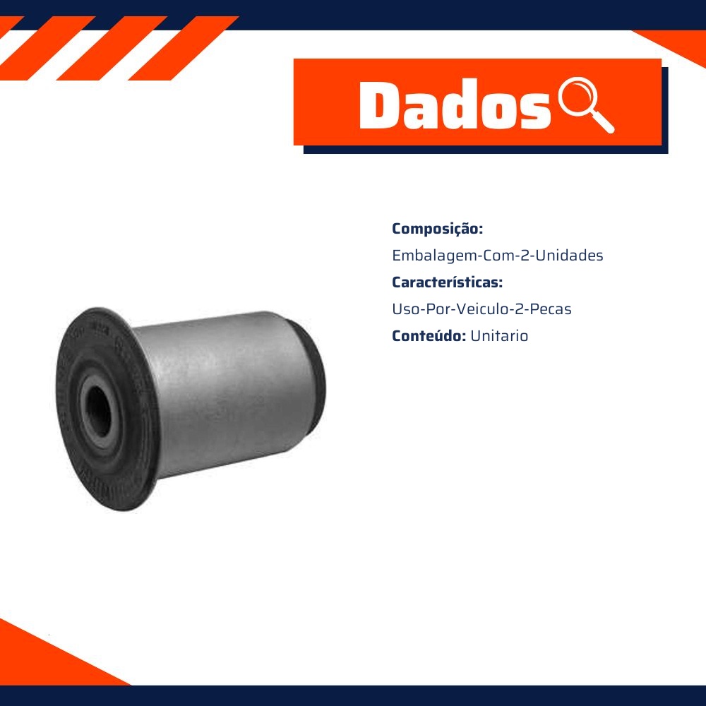 Bucha Dianteira do Basculante da Cabine - Monroe Axios - 011.1407