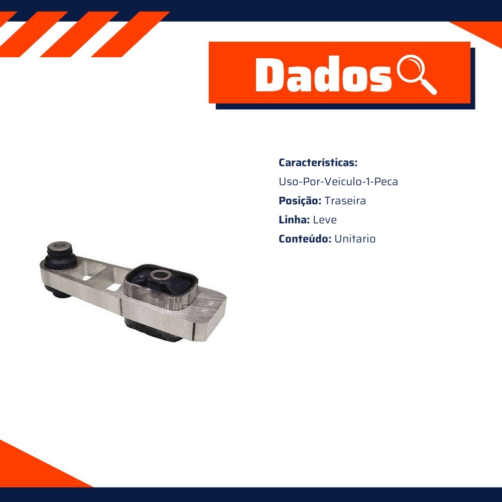 Coxim Traseiro do Câmbio para Peugeot 206 - Monroe Axios - 521.1926