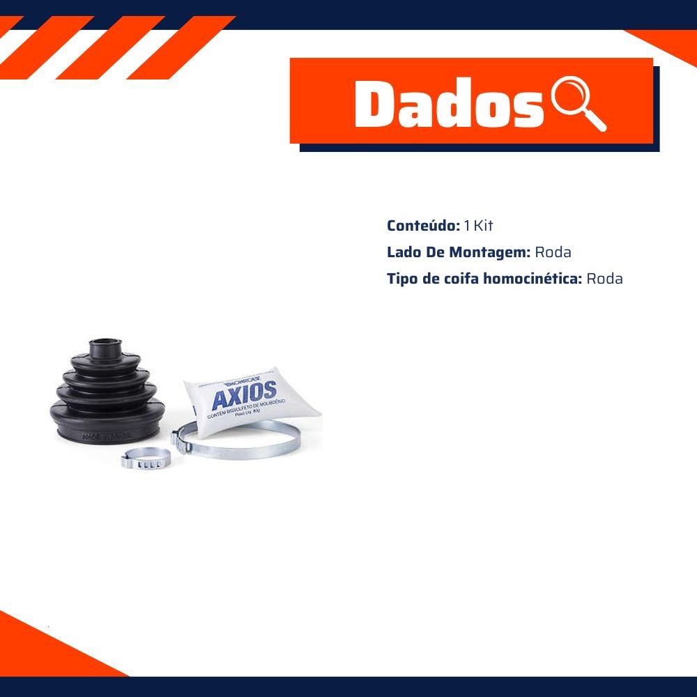 Kit Coifa da Homocinética Lado Roda - Monroe Axios - 541.2406