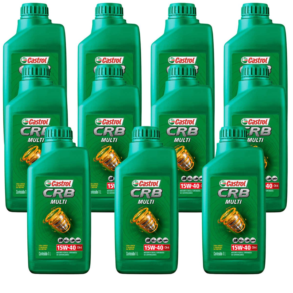 Kit 11 Litros Óleo Motor Crb Multi 15W40 Ch-4 Mineral - Castrol - 3427870