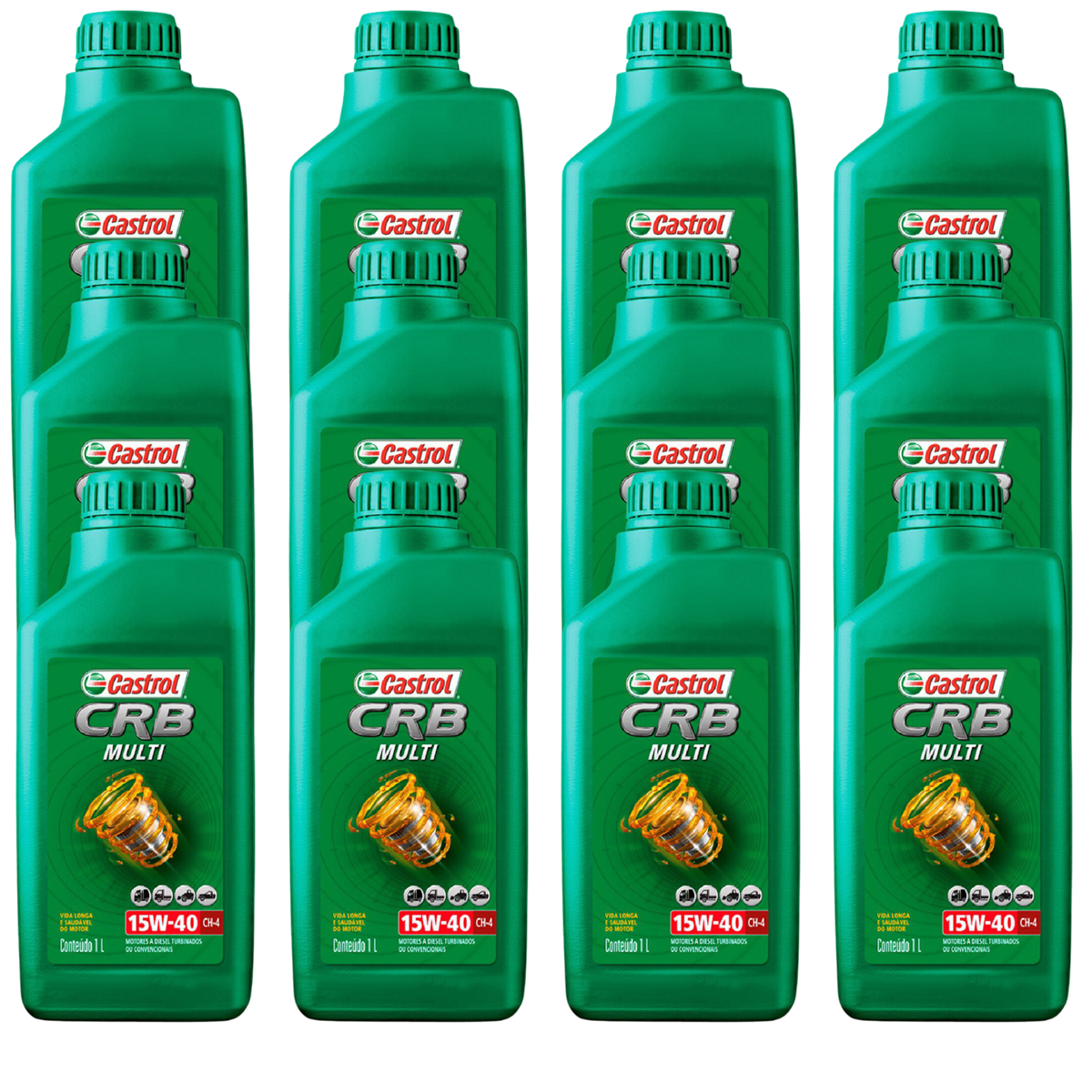 Kit 12 Litros Óleo Motor Crb Multi 15W40 Ch-4 Mineral - Castrol - 3427870