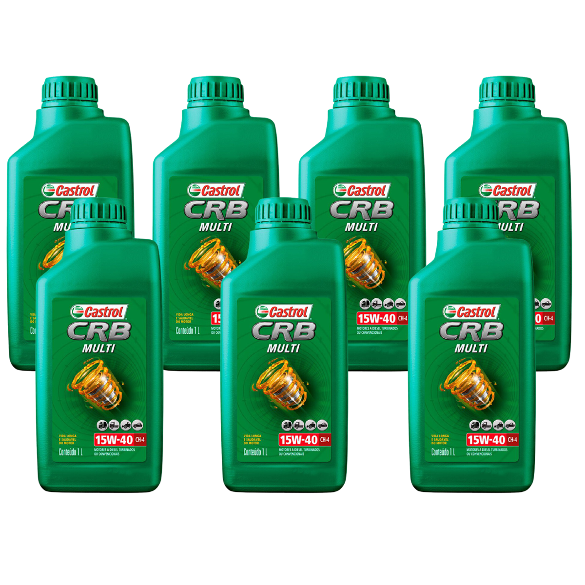 Kit 7 Litros Óleo Motor Crb Multi 15W40 Ch-4 Mineral - Castrol - 3427870