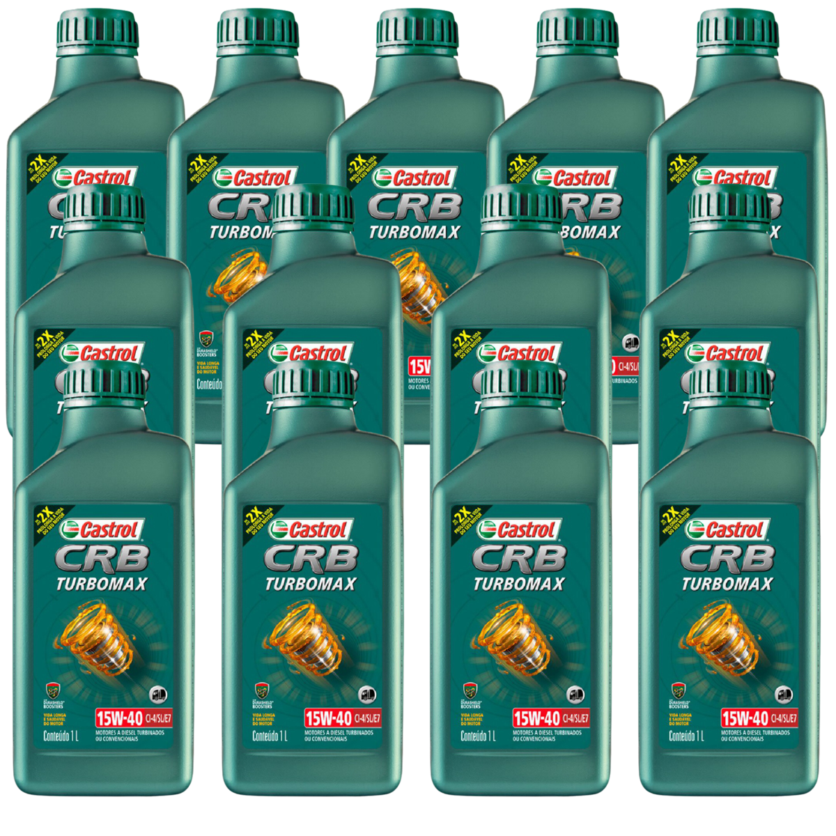 Kit 13 Litros Óleo Motor Crb Turbomax 15W40 Ci-4/Sl/E7 Mineral - Castrol - 3425005