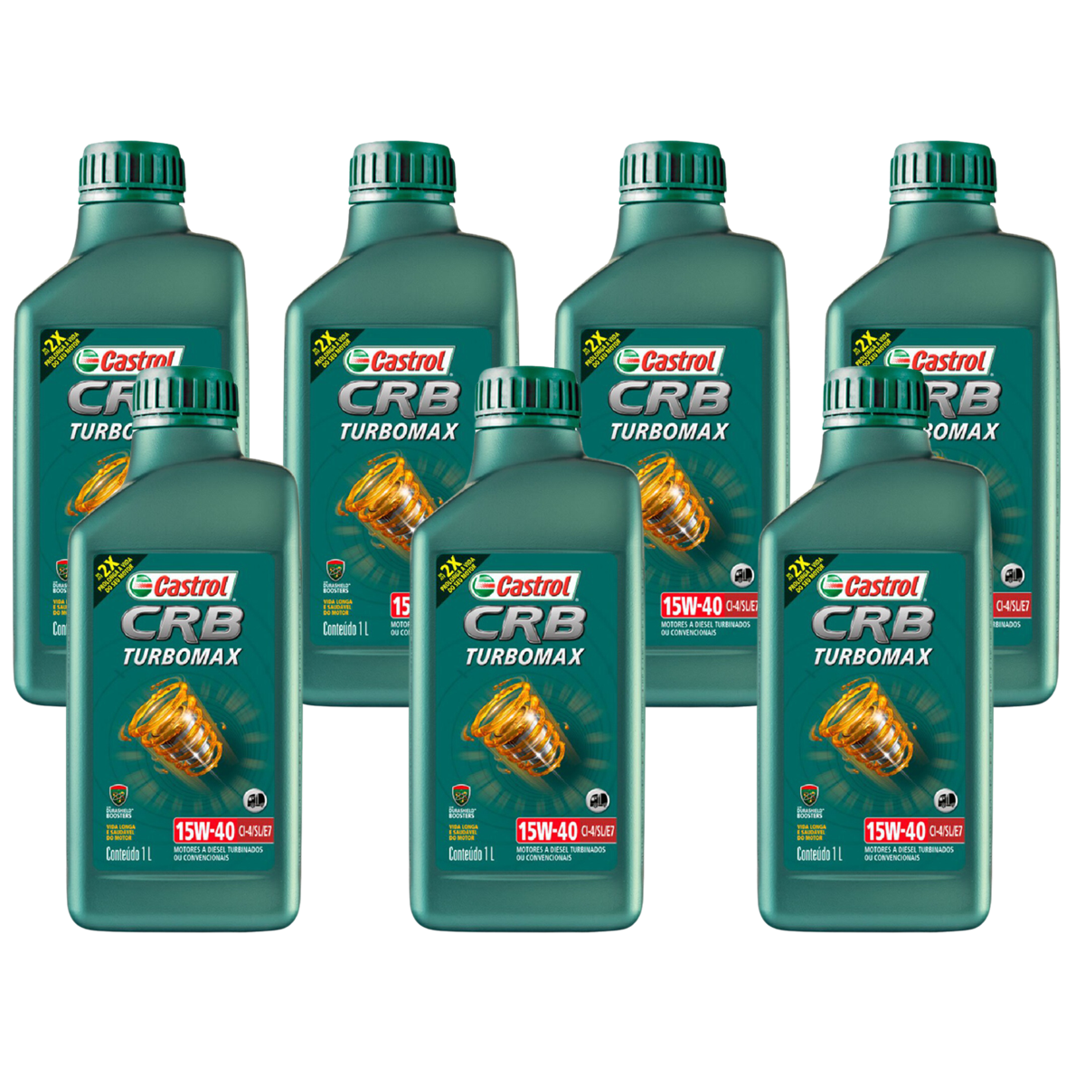 Kit 7 Litros Óleo Motor Crb Turbomax 15W40 Ci-4/Sl/E7 Mineral - Castrol - 3425005
