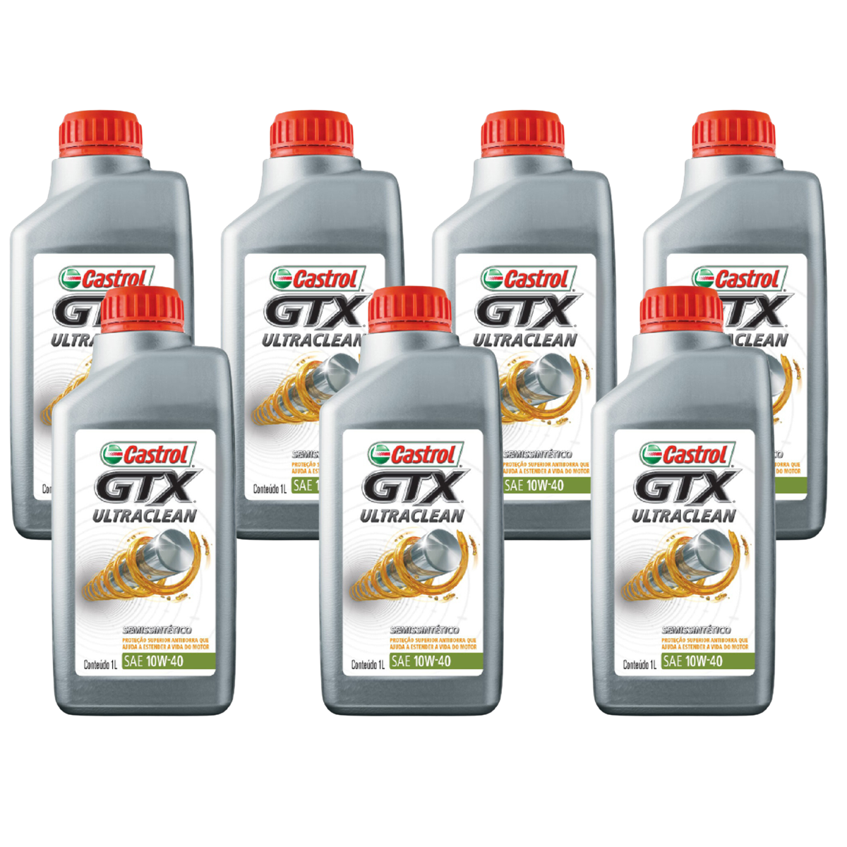 Kit 7 Litros Óleo Motor Gtx 10W40 Api Sn Semissintético - Castrol - 3436727