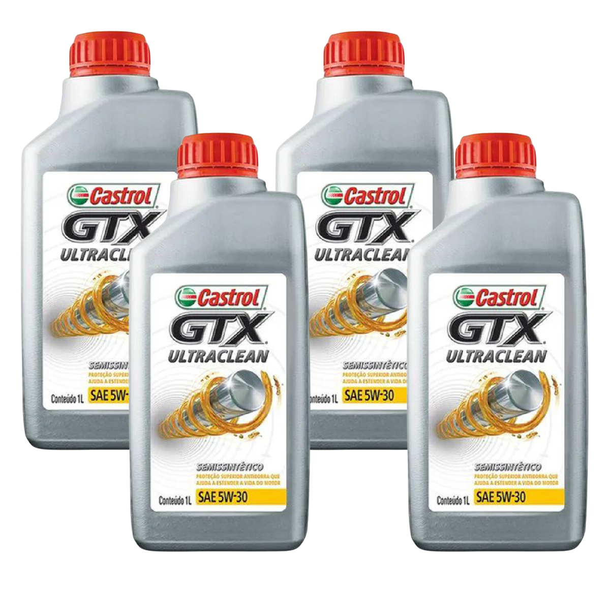 Kit 4 Litros Óleo Motor Gtx 5W30 Api Sn Semissintético - Castrol - 3435995