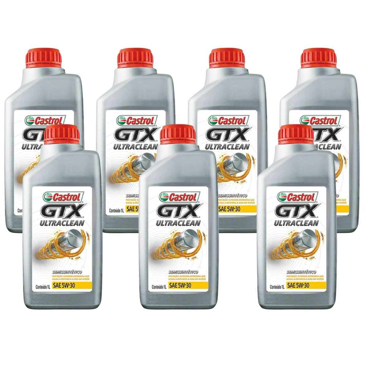 Kit 7 Litros Óleo Motor Gtx 5W30 Api Sn Semissintético - Castrol - 3435995