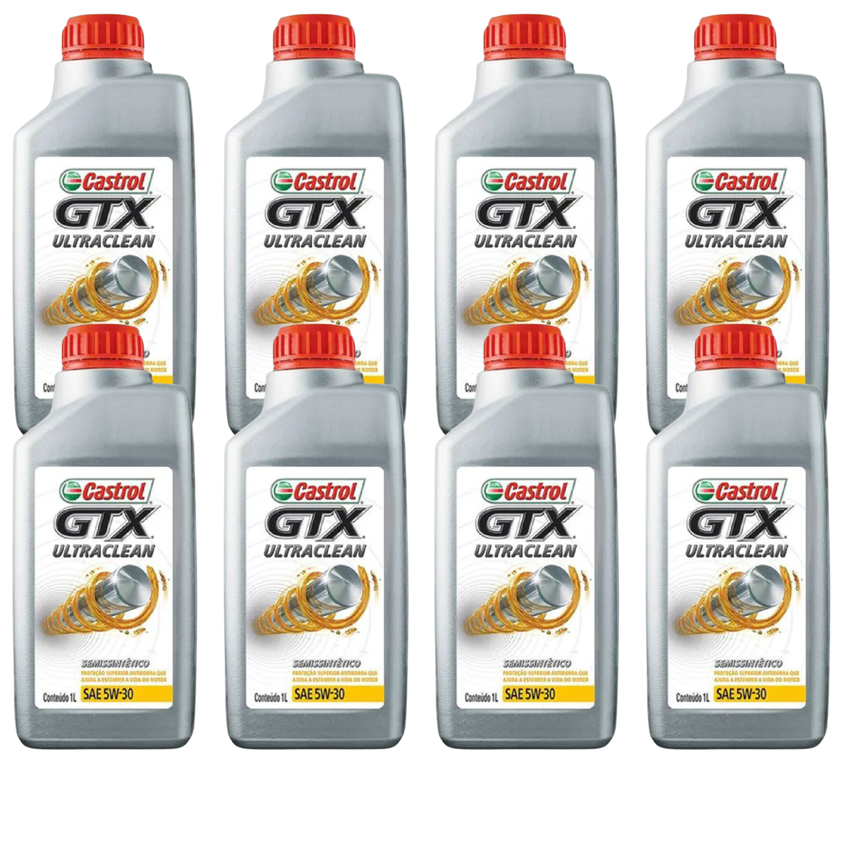 Kit 8 Litros Óleo Motor Gtx 5W30 Api Sn Semissintético - Castrol - 3435995