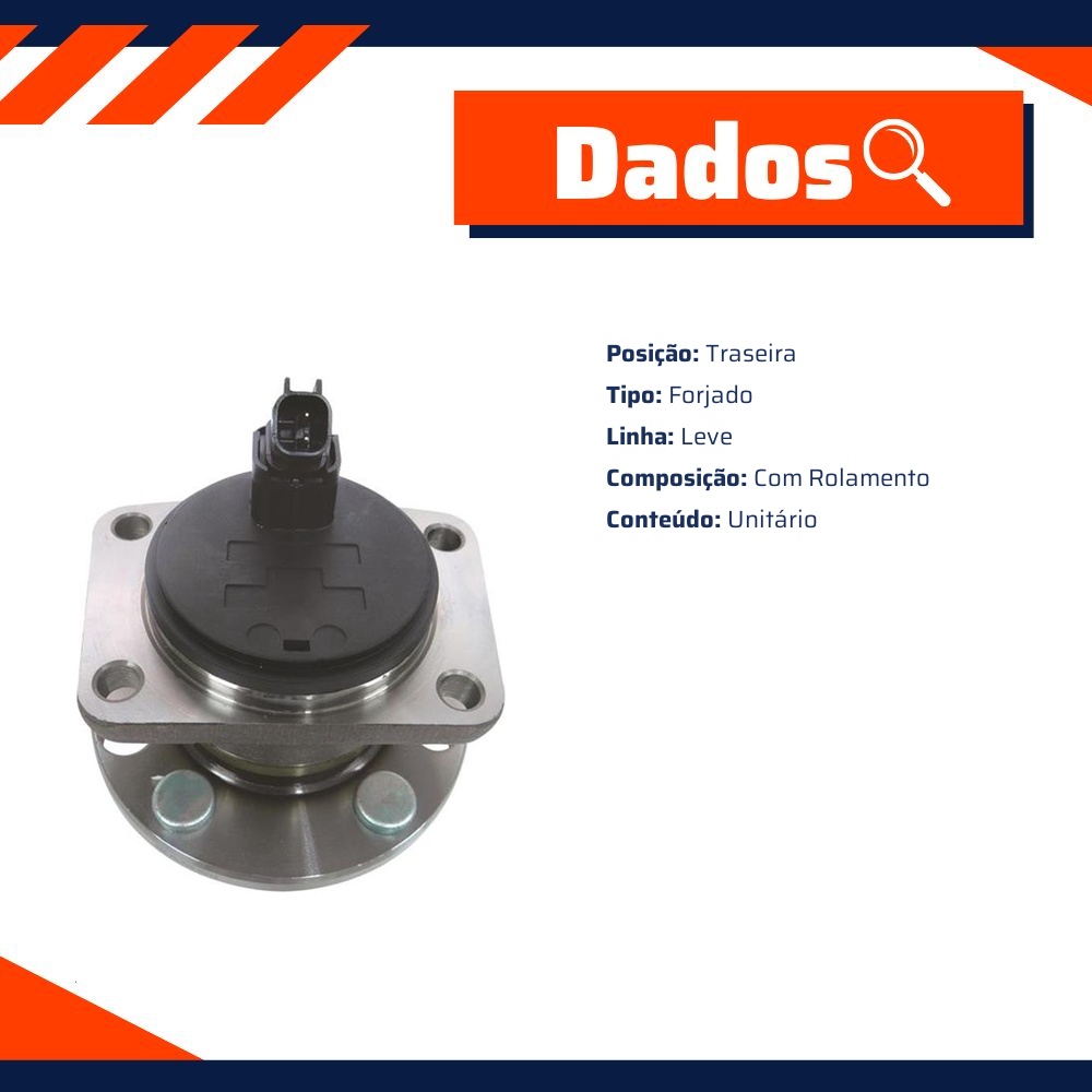Cubo de Roda Traseiro com Rolamento para Ford Mondeo - IMA - AL-728