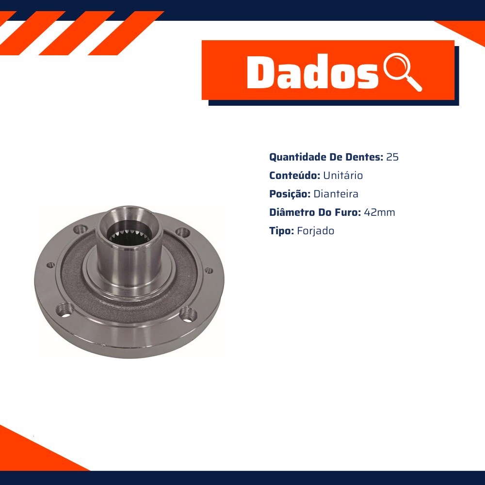 Cubo de Roda Dianteiro 25 Dentes - IMA - AL-911