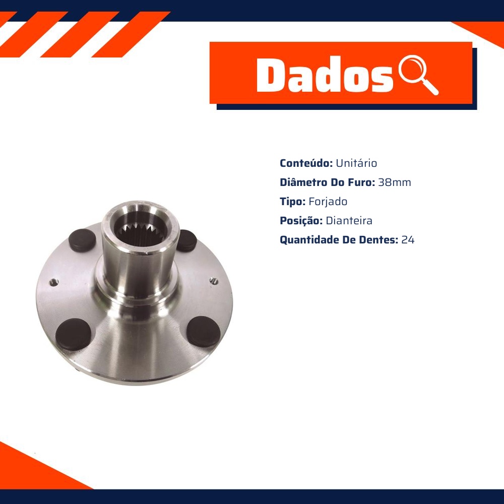 Cubo de Roda Dianteiro 24 Dentes para KIA Picanto - IMA - AL-546