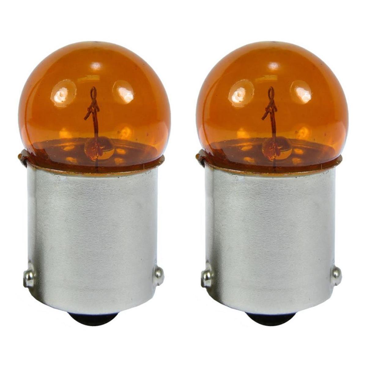 Par Lâmpada Halógena Miniatura 12V 10W Ba15S Âmbar - Gauss - GL0067D