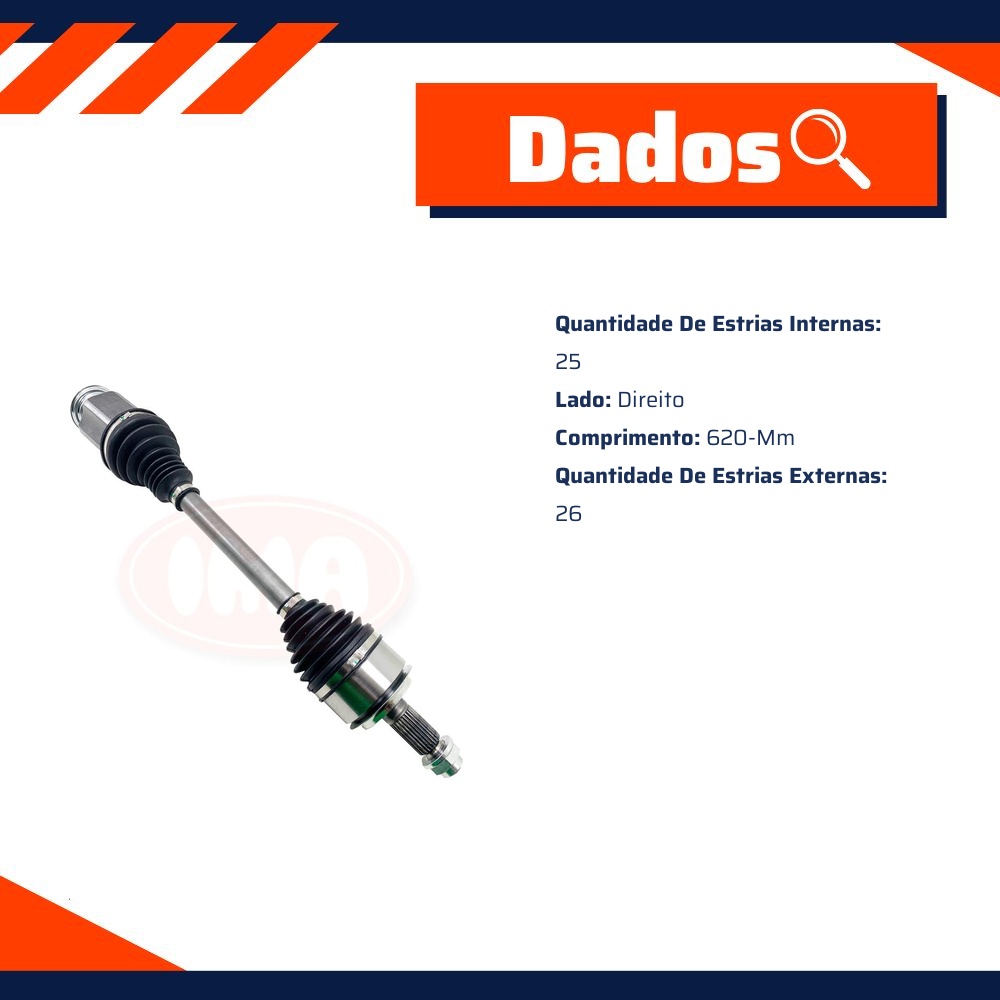 Semieixo Direito para Honda Civic - IMA - AL-1539