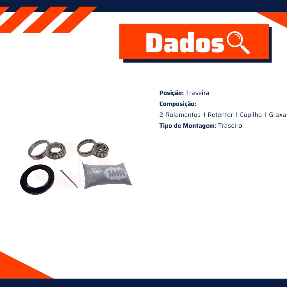 Kit Rolamento de Roda Traseiro Ima - Alk-4577 - IMA - ALK-4577