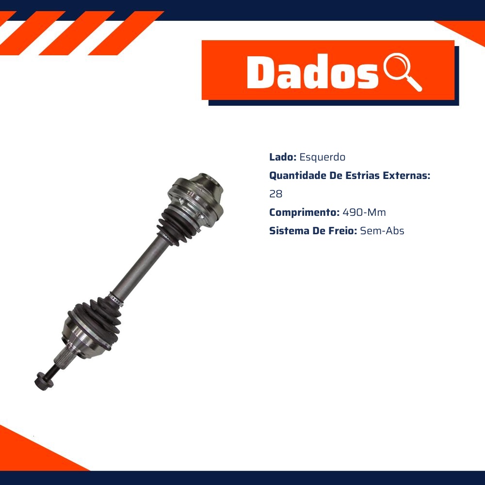 Semieixo Direito Esquerdo para Volkswagen Amarok - IMA - AL-1446