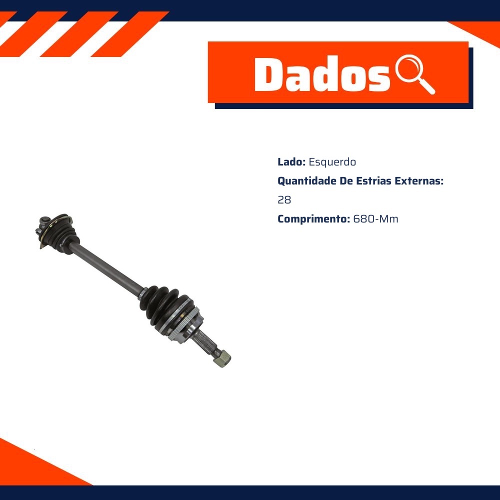 Semieixo Esquerdo para Renault Master - IMA - AL-1074
