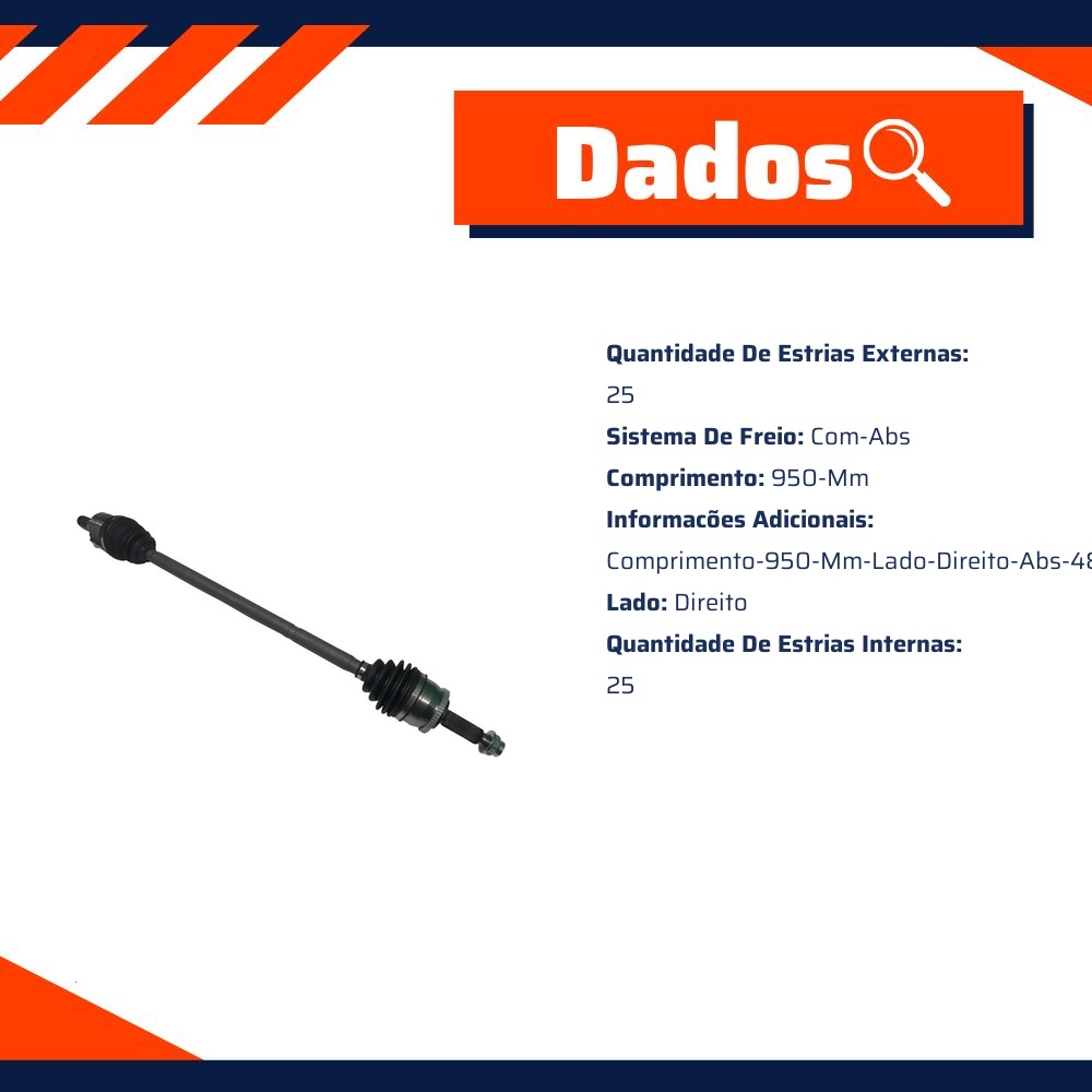 Semieixo Dianteiro Direito - IMA - AL-1496