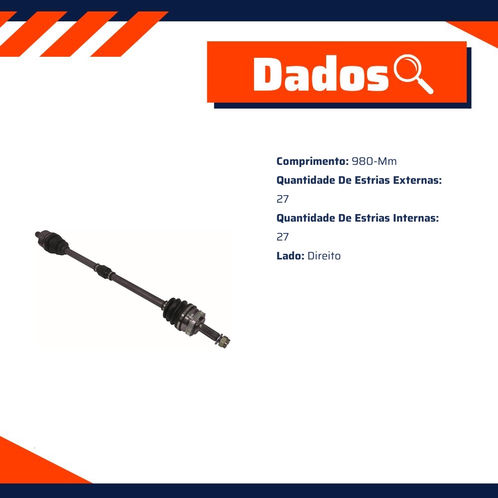 Semieixo Direito para Hyundai Tucson e KIA Sportage - IMA - AL-1183
