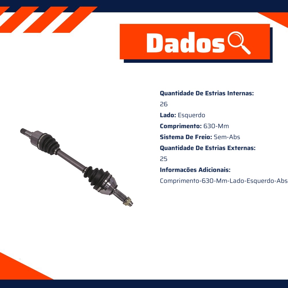 Semieixo Esquerdo para Ford Ecosport - IMA - AL-1429