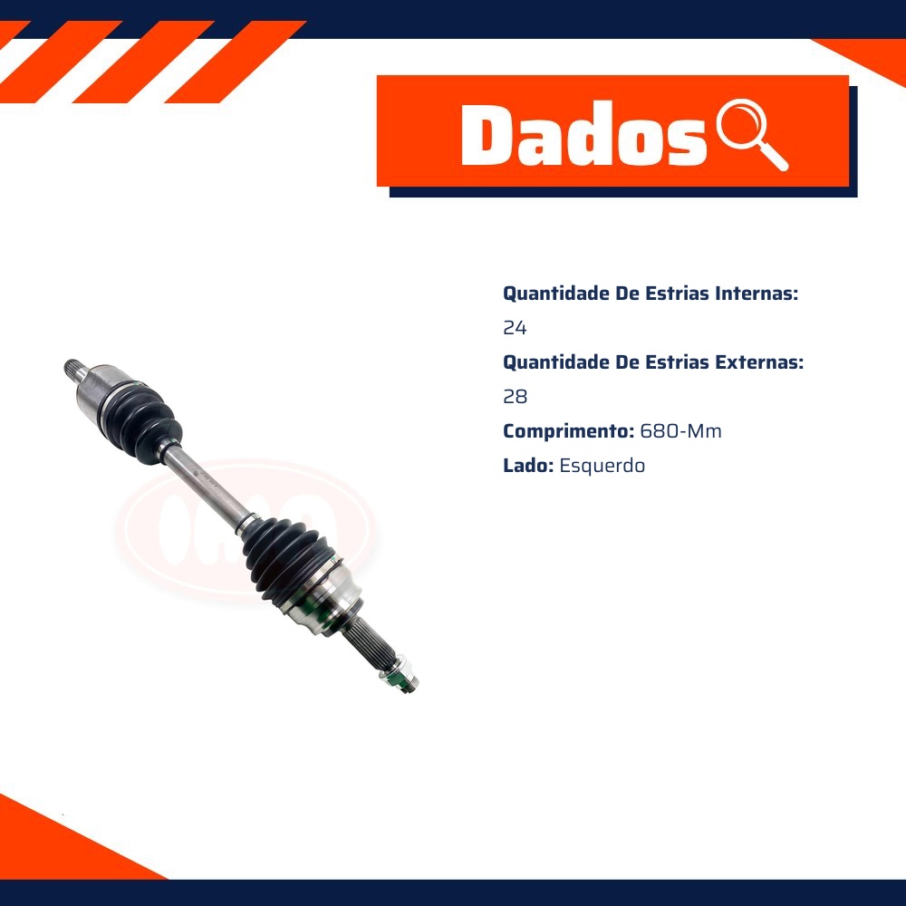 Semieixo Esquerdo para Mitsubishi ASX e Outlander - IMA - AL-1534