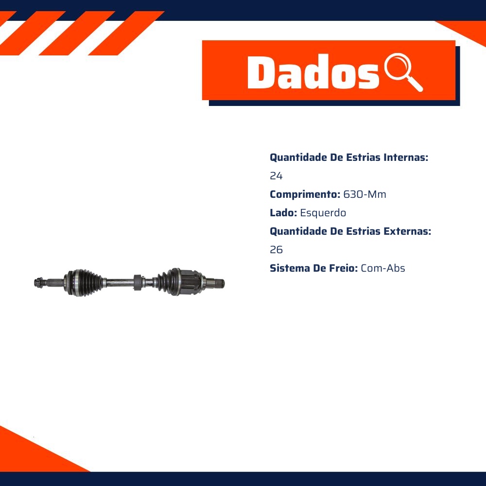 Semieixo Esquerdo para Toyota Corolla - IMA - AL-1443