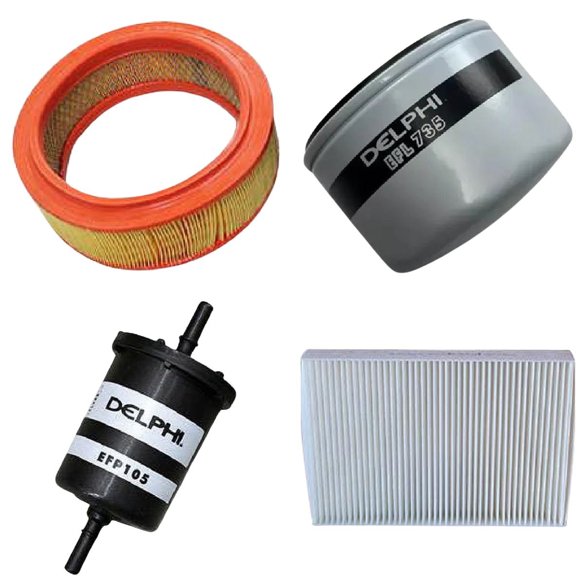 Kit Filtros Óleo Ar Comb A/C - Delphi - EFA976/EFL735/EFP105/TSP0325034
