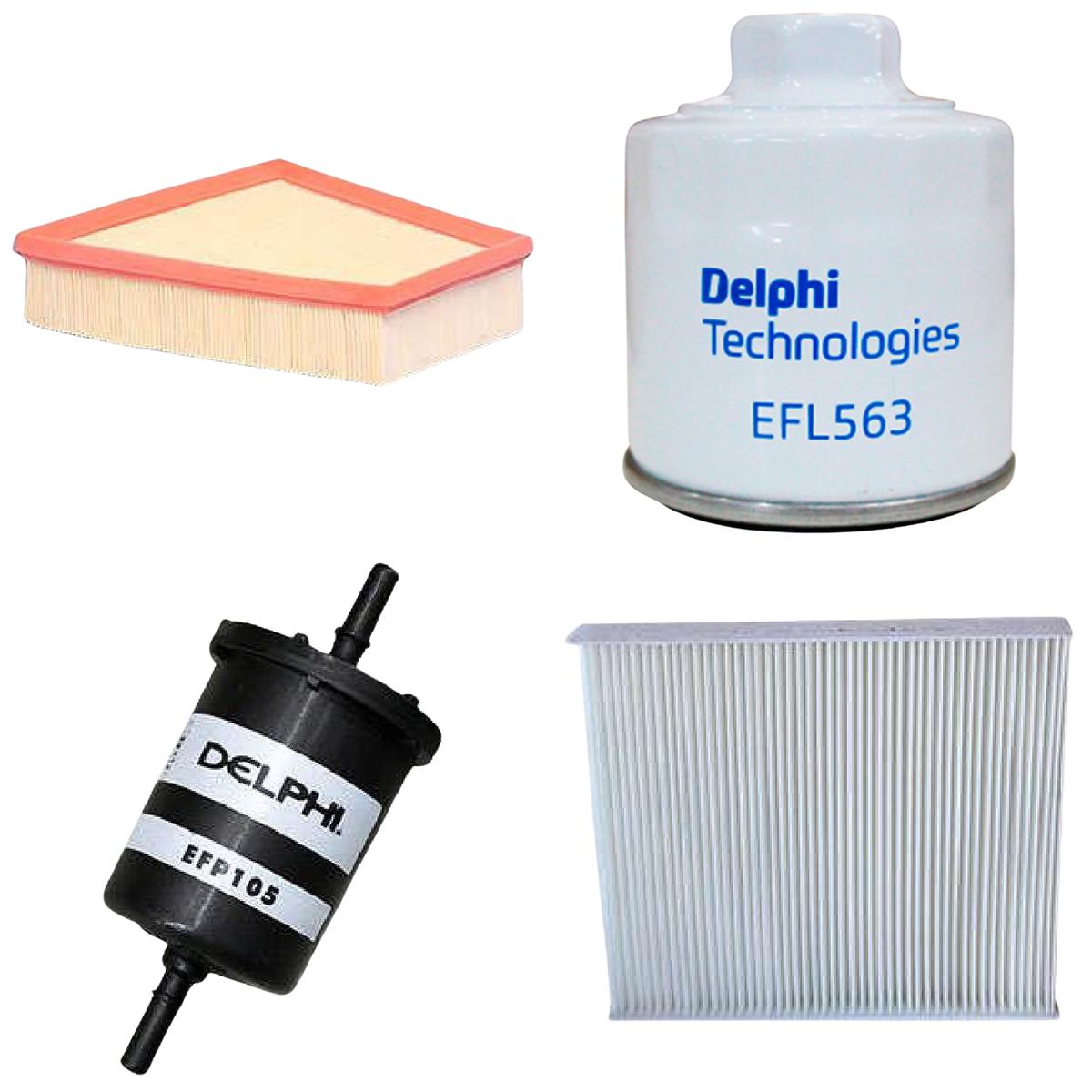 Kit Filtros Óleo Ar Comb A/C - Delphi - CKF10022/EDA127/EFL563/EFP105