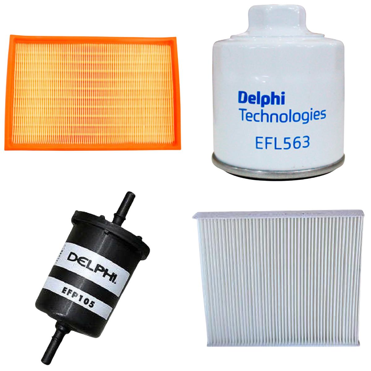 Kit Filtros Óleo Ar Comb A/C - Delphi - CKF10022/EFA965/EFL563/EFP105