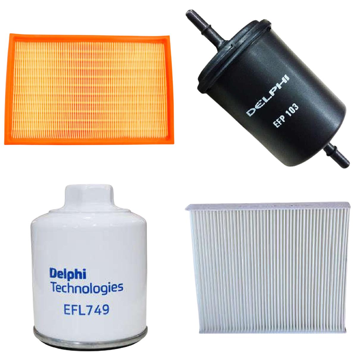 Kit Filtros Óleo Ar Comb A/C - Delphi - CKF10022/EFA965/EFL749/EFP103