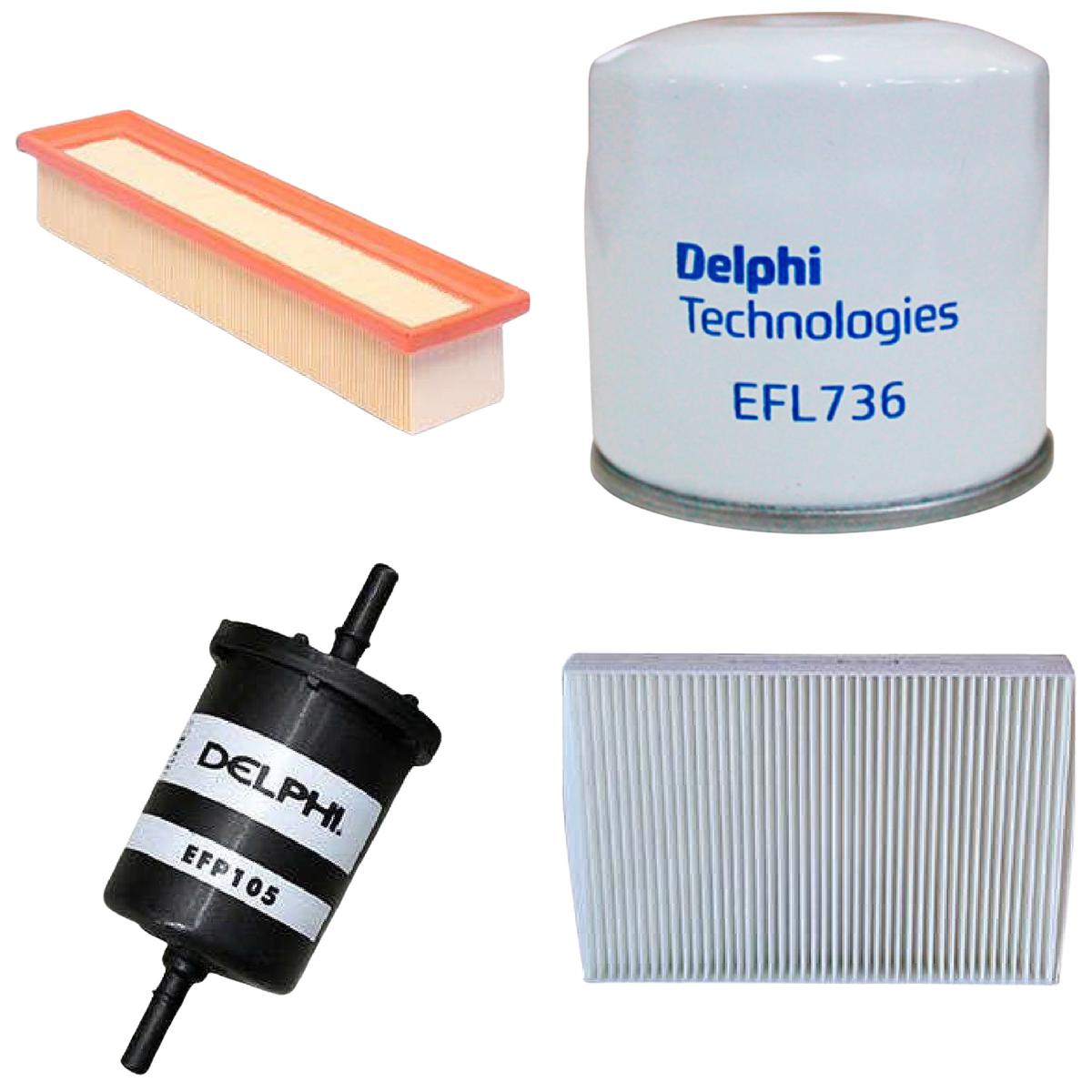 Kit Filtros Óleo Ar Comb A/C - Delphi - EFA970/EFL736/EFP105/TSP0325034