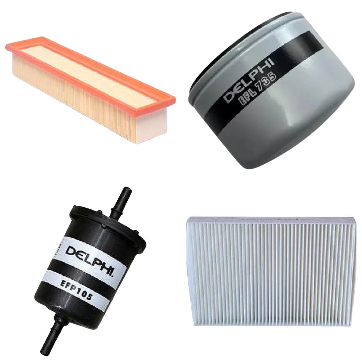 Kit Filtros Óleo Ar Comb A/C - Delphi - EFA970/EFL735/EFP105/TSP0325034