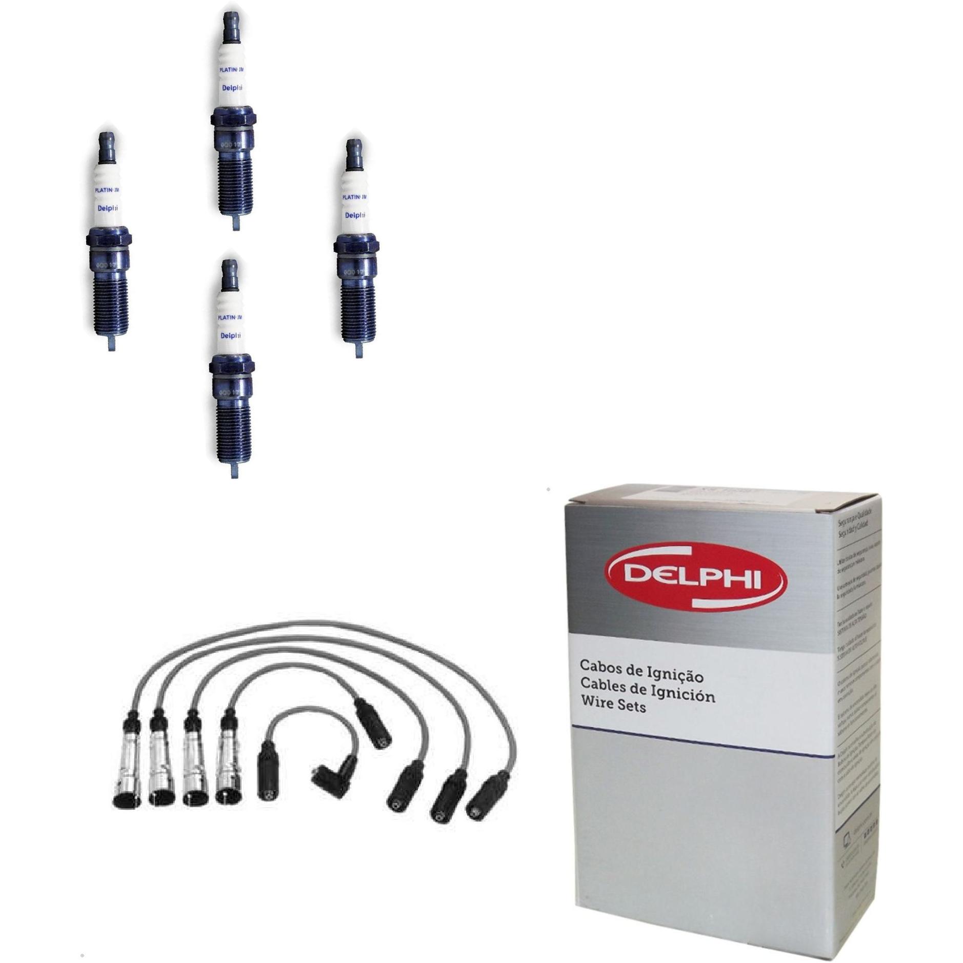 Kit Cabo e Vela de Ignição Platinum - Delphi - XH50012/XS10073