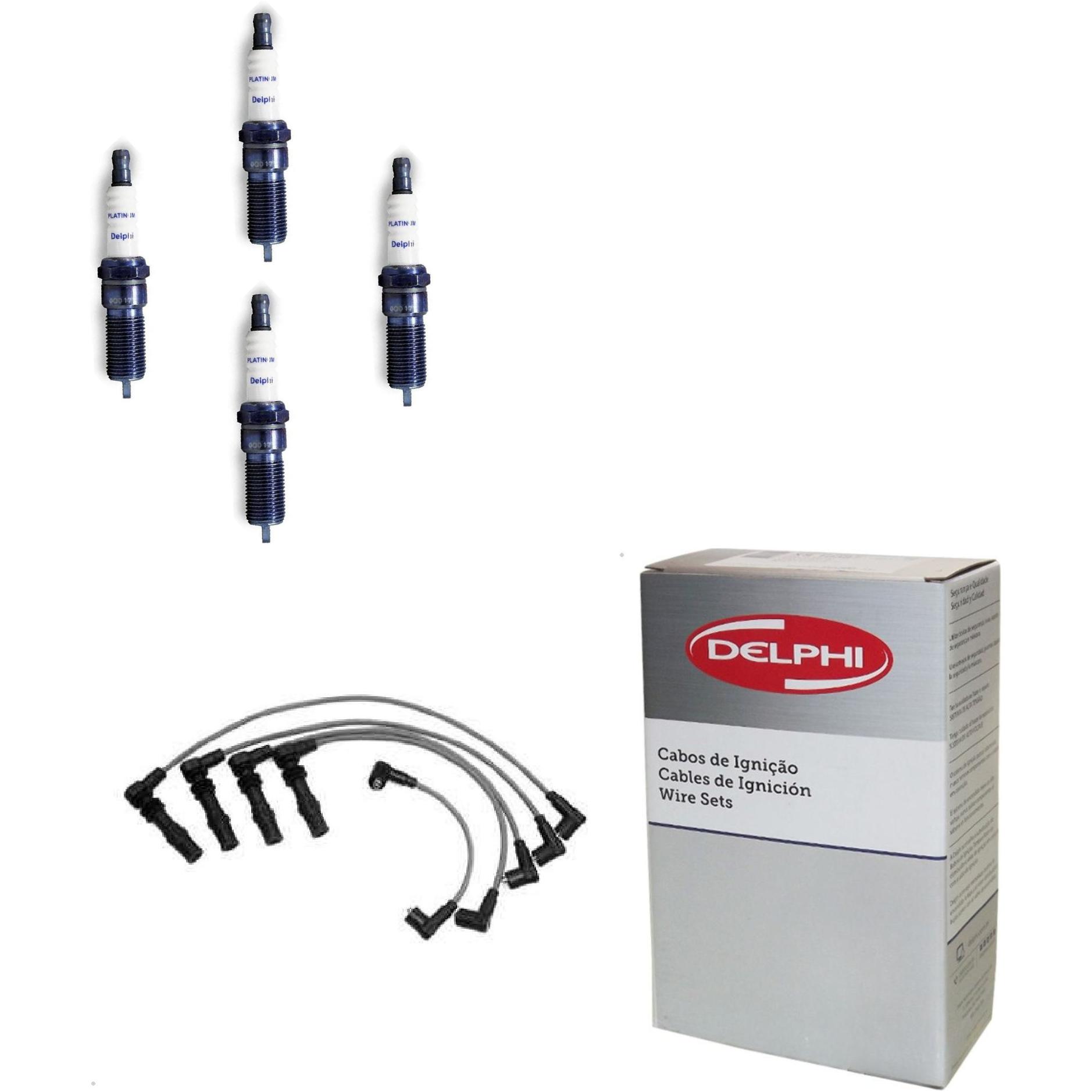 Kit Cabo e Vela de Ignição Platinum - Delphi - XH50004/XS10067