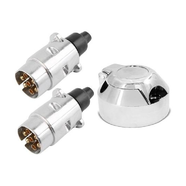 Kit Tomada de Engate 2 Machos e 1 Fêmea 6 Polos - DNI 8381 - DNI 8325
