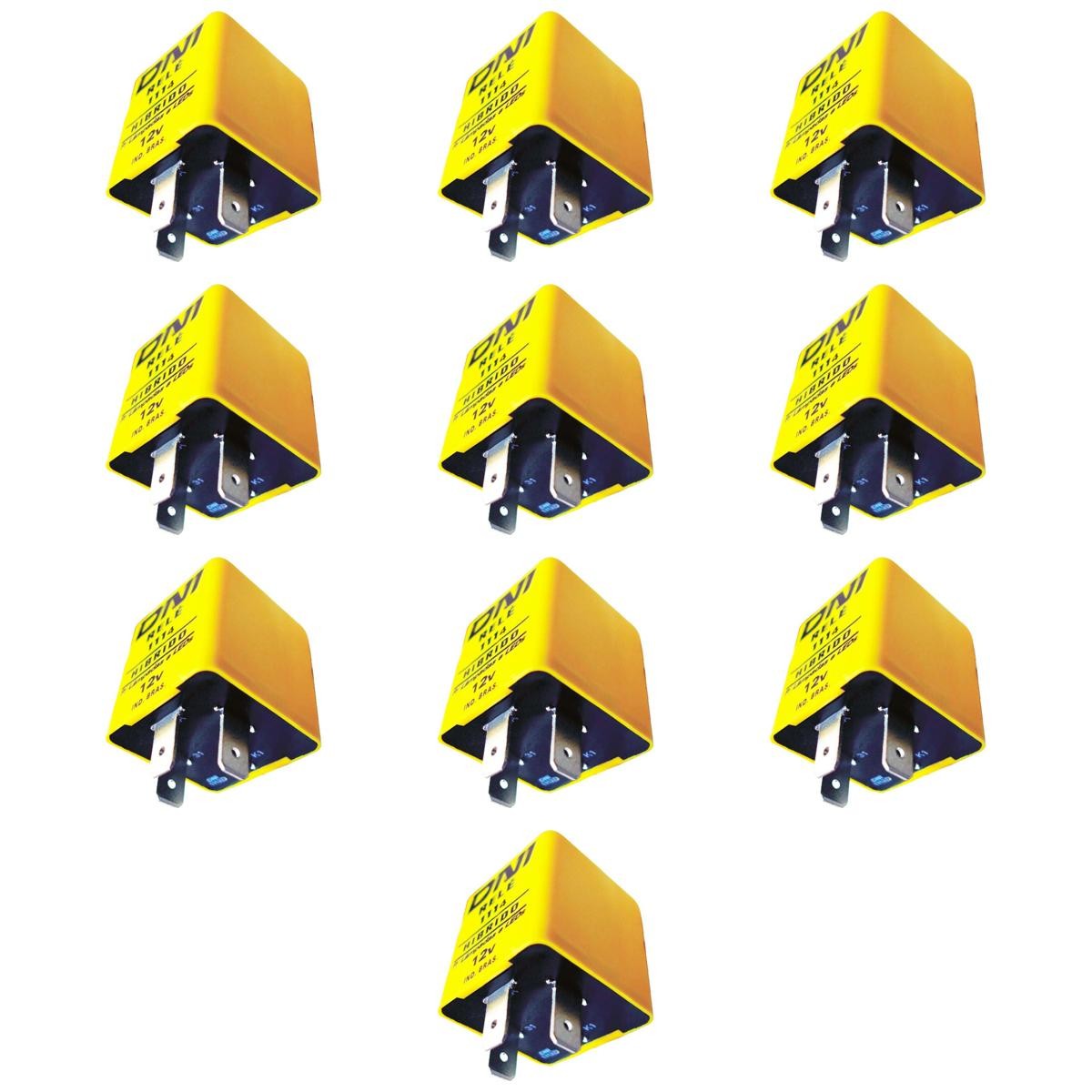 10 Relés Pisca Híbrido 120W 12V 3 Terminais - DNI 1114